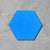 Azure Blue Hexagonal Cement Tile